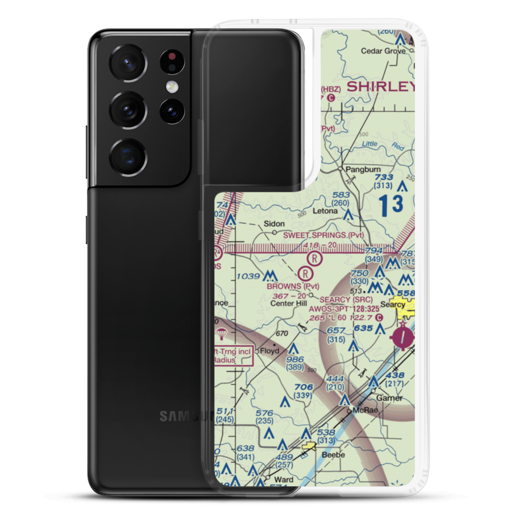 Sweet Springs Airport (35AR) VFR Sectional Samsung Case Samsung Galaxy S21 Ultra model shown
