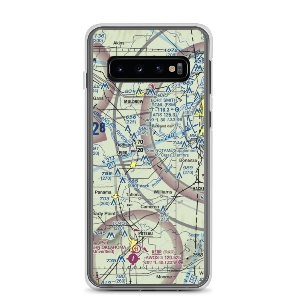 Sweetbriar Airport (83OK) VFR Sectional Samsung Case Samsung Galaxy S10 model shown