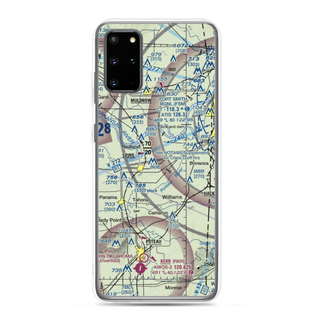 Sweetbriar Airport (83OK) VFR Sectional Samsung Case Samsung Galaxy S20 Plus model shown