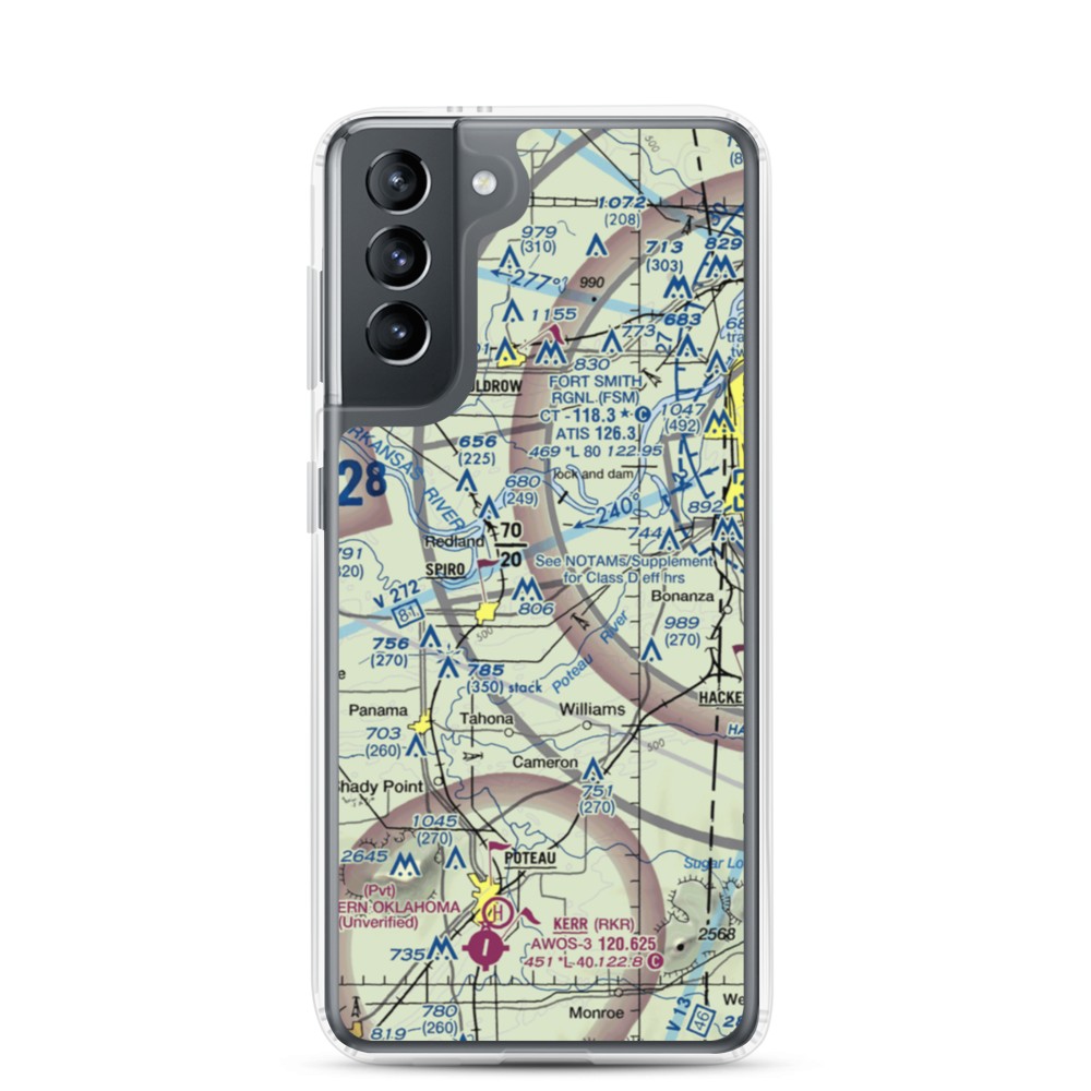 Sweetbriar Airport (83OK) VFR Sectional Samsung Case Samsung Galaxy S21 model shown