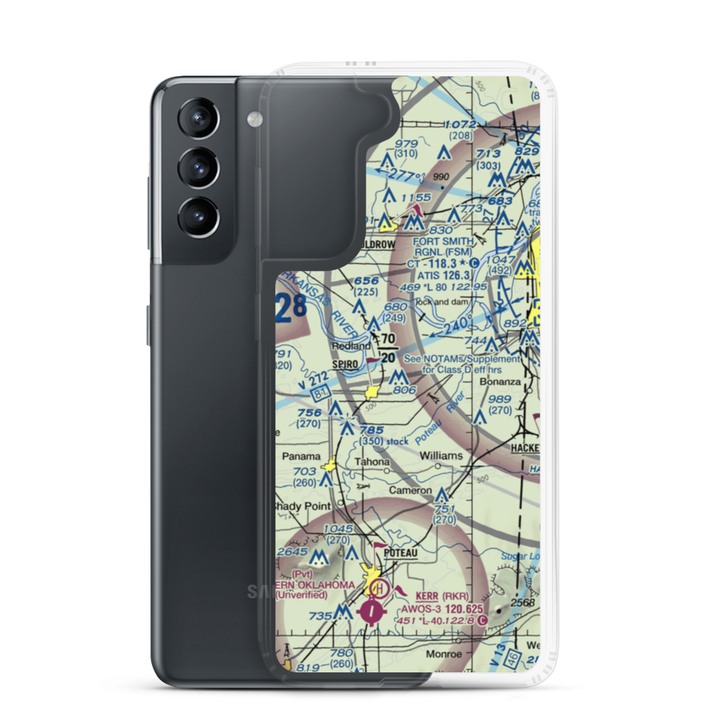 Sweetbriar Airport (83OK) VFR Sectional Samsung Case Samsung Galaxy S21 model shown