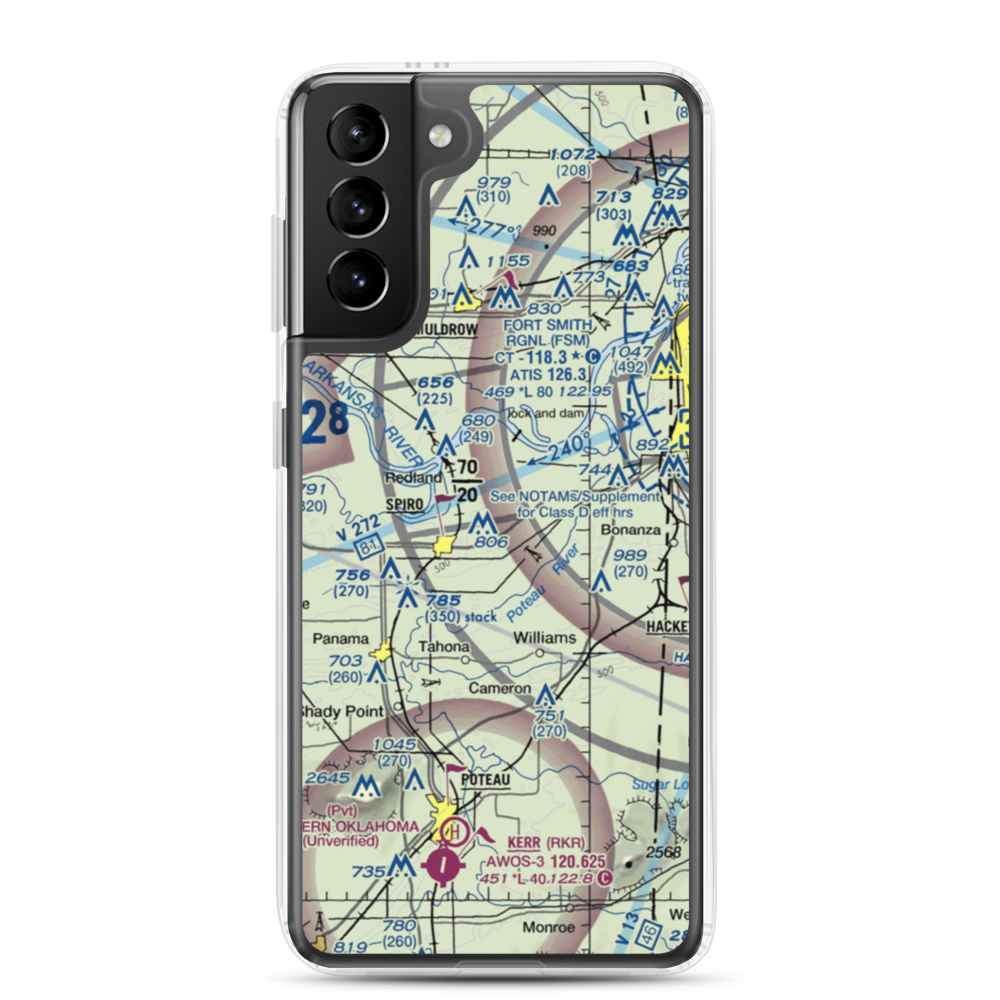 Sweetbriar Airport (83OK) VFR Sectional Samsung Case Samsung Galaxy S21 Plus model shown
