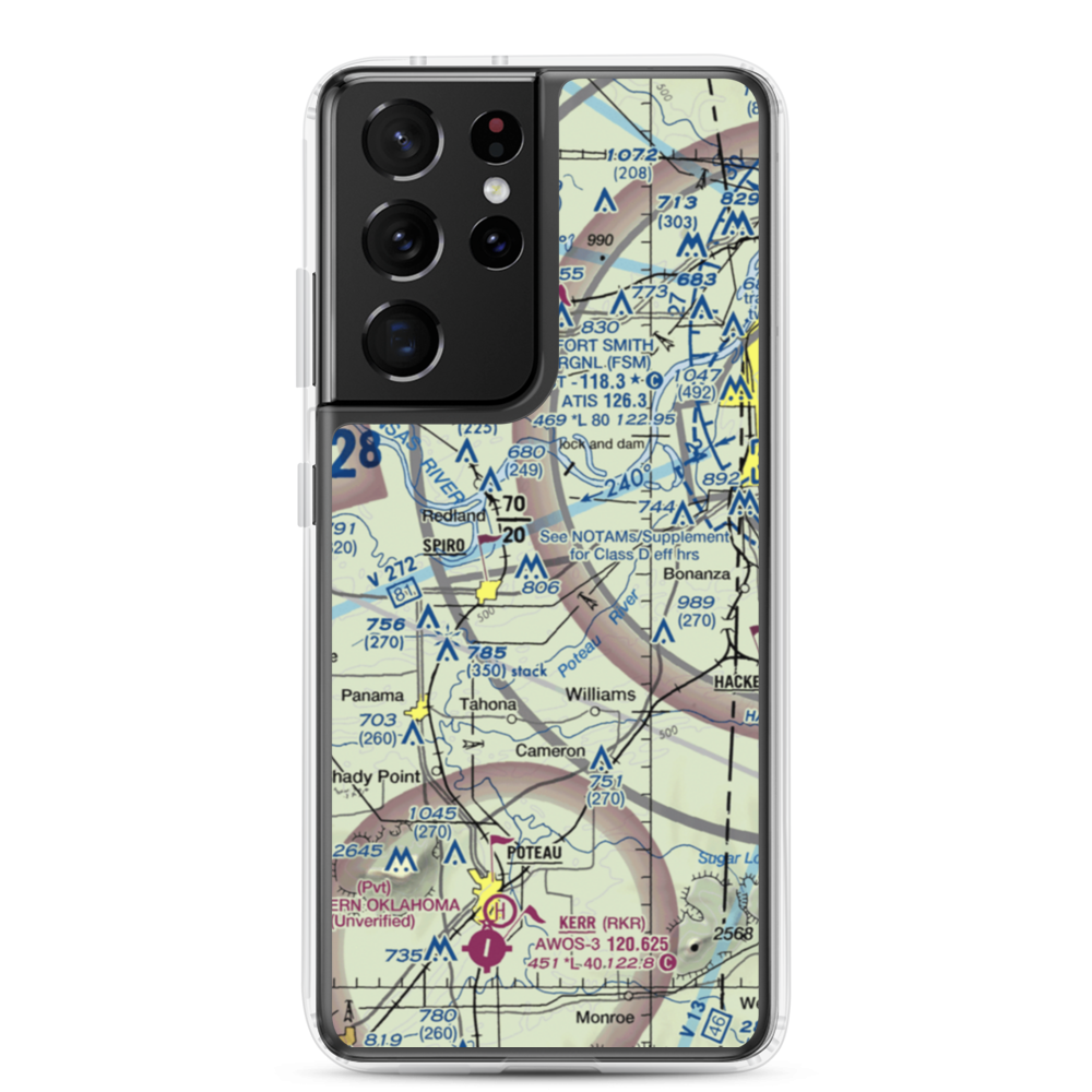 Sweetbriar Airport (83OK) VFR Sectional Samsung Case Samsung Galaxy S21 Ultra model shown
