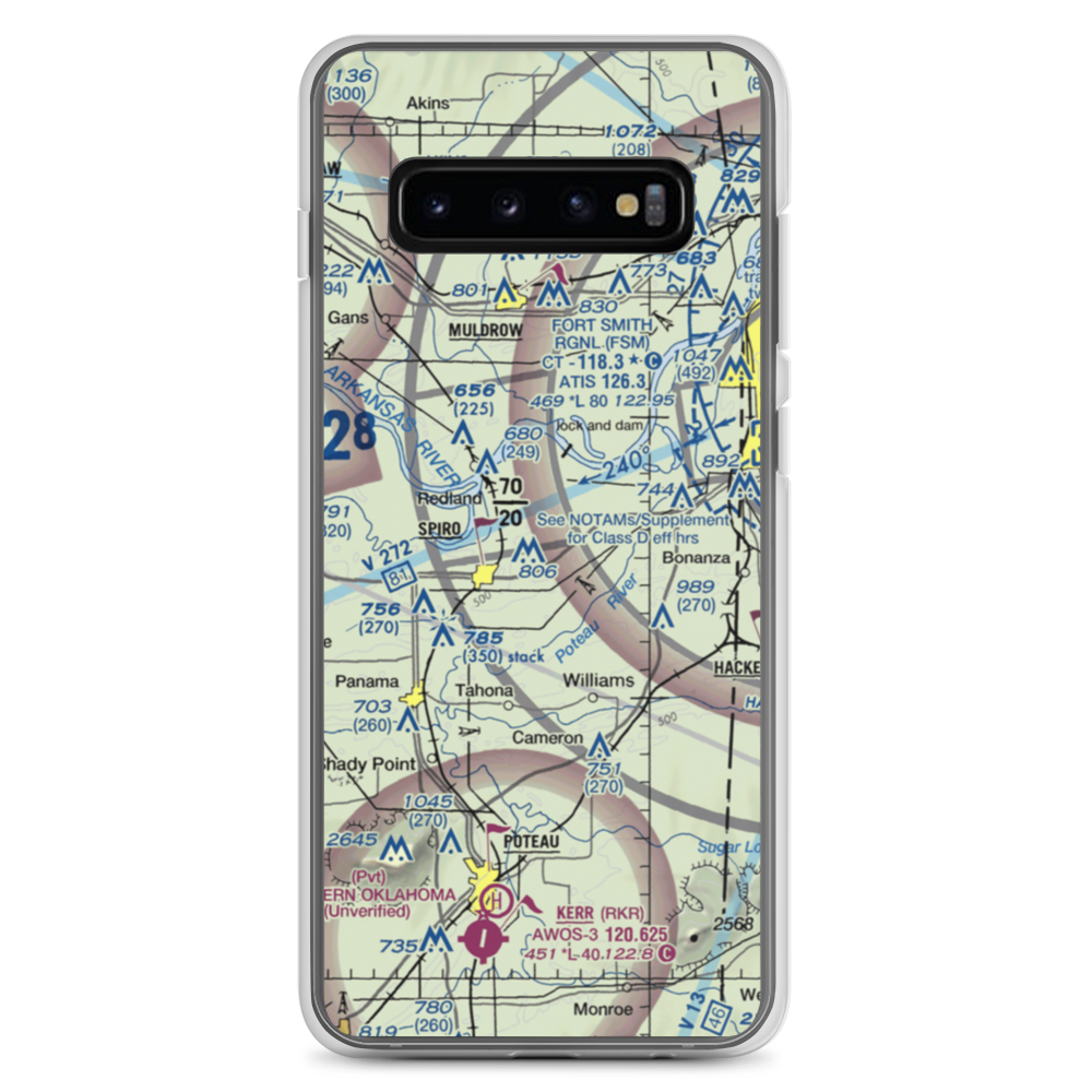 Sweetbriar Airport (83OK) VFR Sectional Samsung Case Samsung Galaxy S10+ model shown