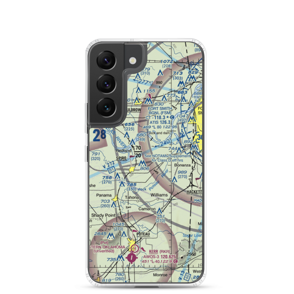 Sweetbriar Airport (83OK) VFR Sectional Samsung Case Samsung Galaxy S22 model shown