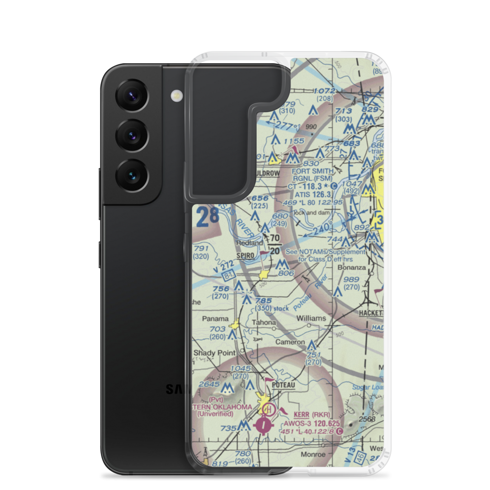 Sweetbriar Airport (83OK) VFR Sectional Samsung Case Samsung Galaxy S22 model shown
