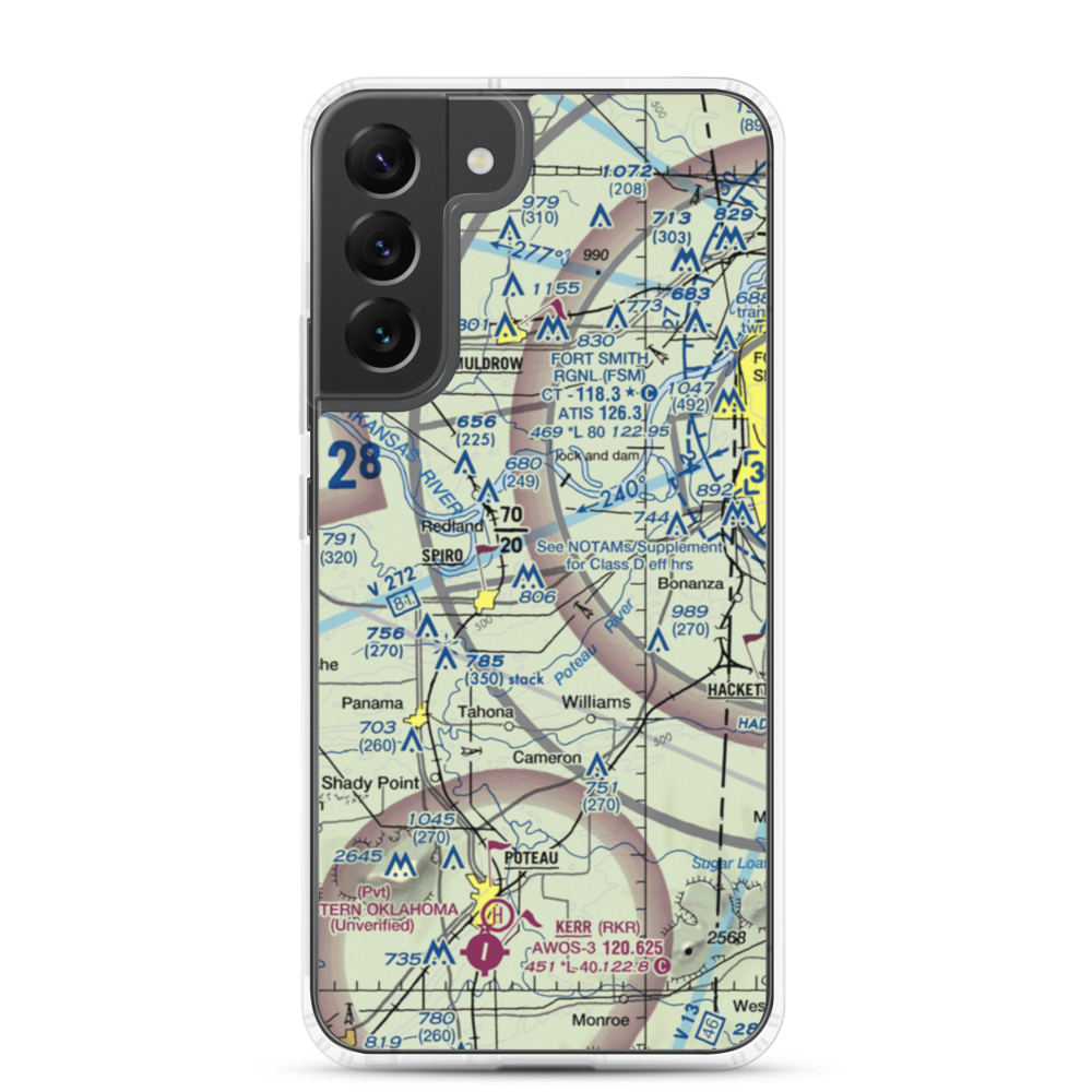 Sweetbriar Airport (83OK) VFR Sectional Samsung Case Samsung Galaxy S22 Plus model shown
