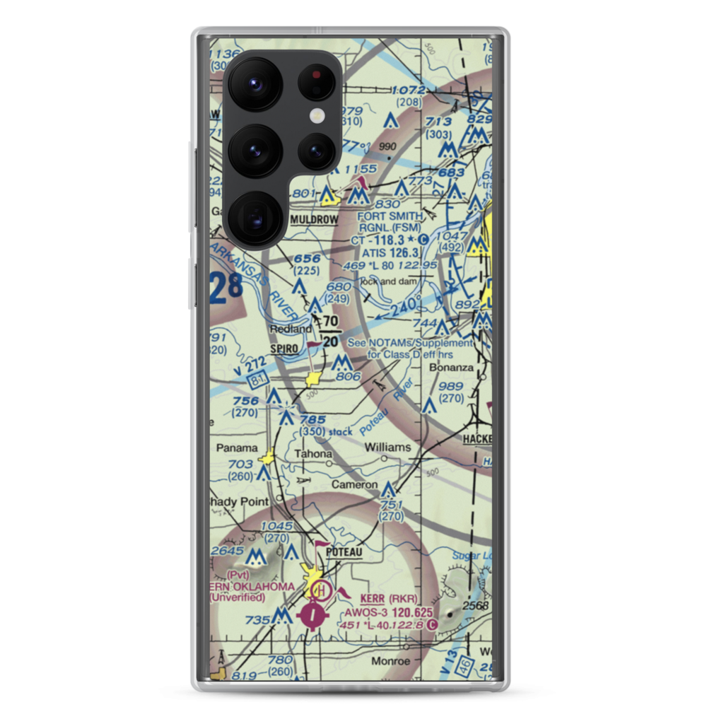 Sweetbriar Airport (83OK) VFR Sectional Samsung Case Samsung Galaxy S22 Ultra model shown