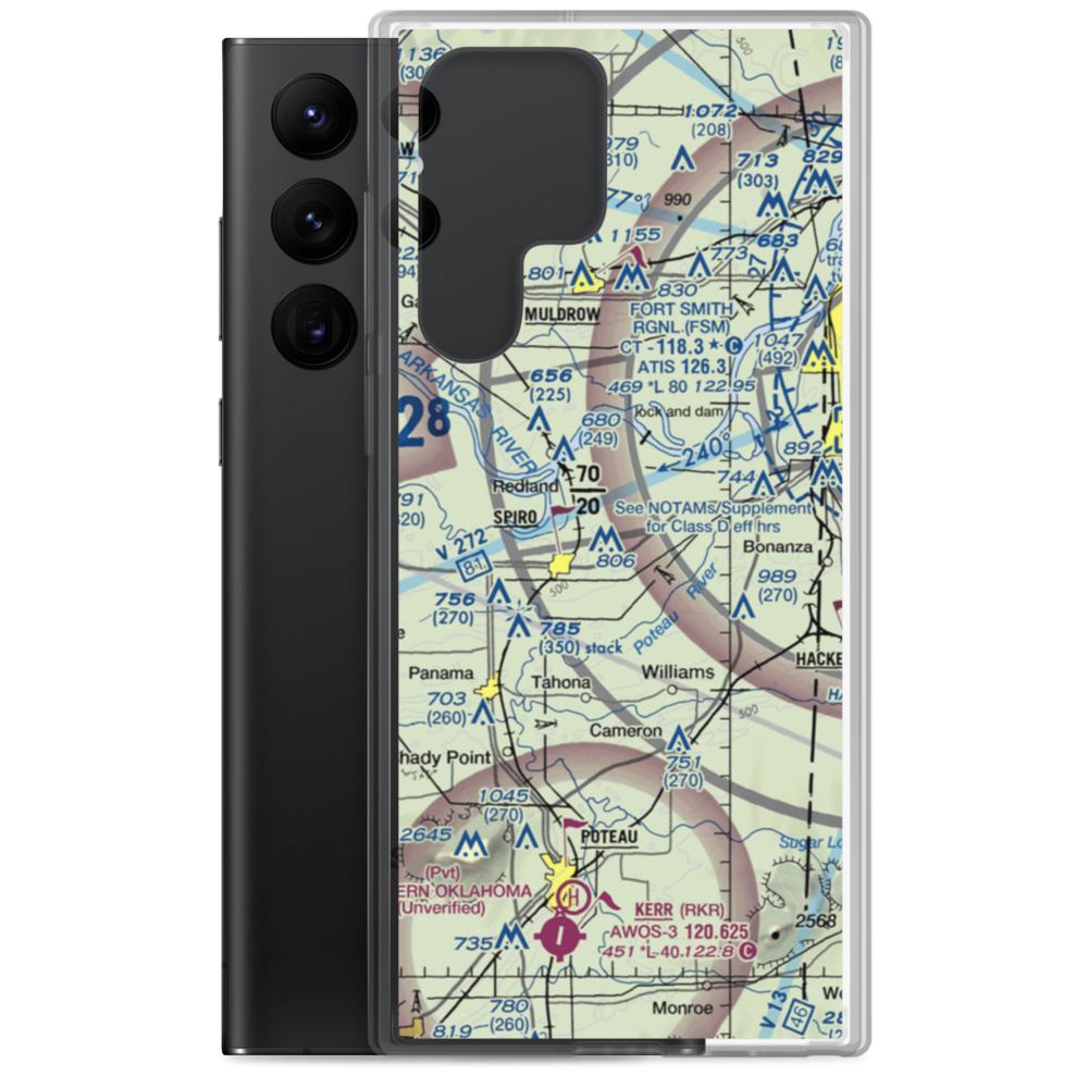 Sweetbriar Airport (83OK) VFR Sectional Samsung Case Samsung Galaxy S22 Ultra model shown