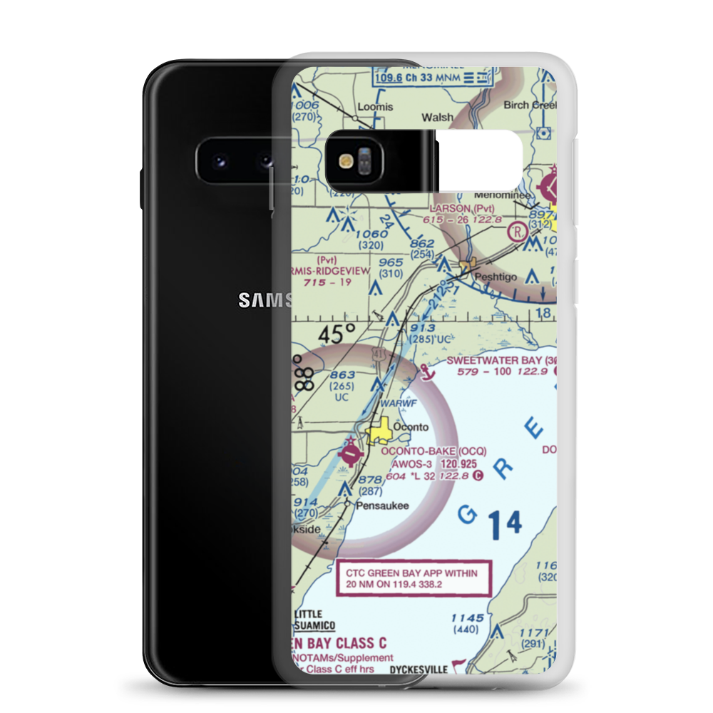 Sweetwater Bay Seaplane Base (30W) VFR Sectional Samsung Case Samsung Galaxy S10 model shown