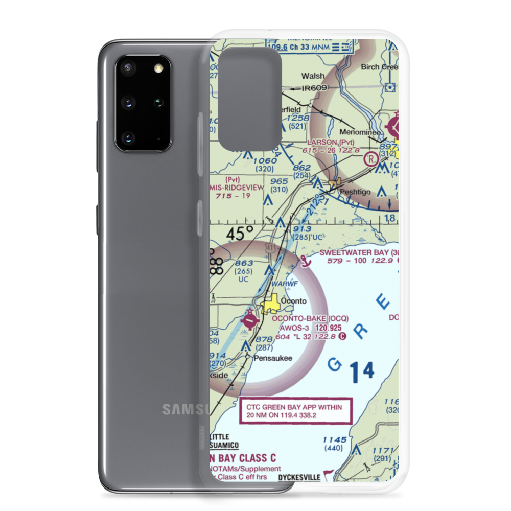 Sweetwater Bay Seaplane Base (30W) VFR Sectional Samsung Case Samsung Galaxy S20 Plus model shown