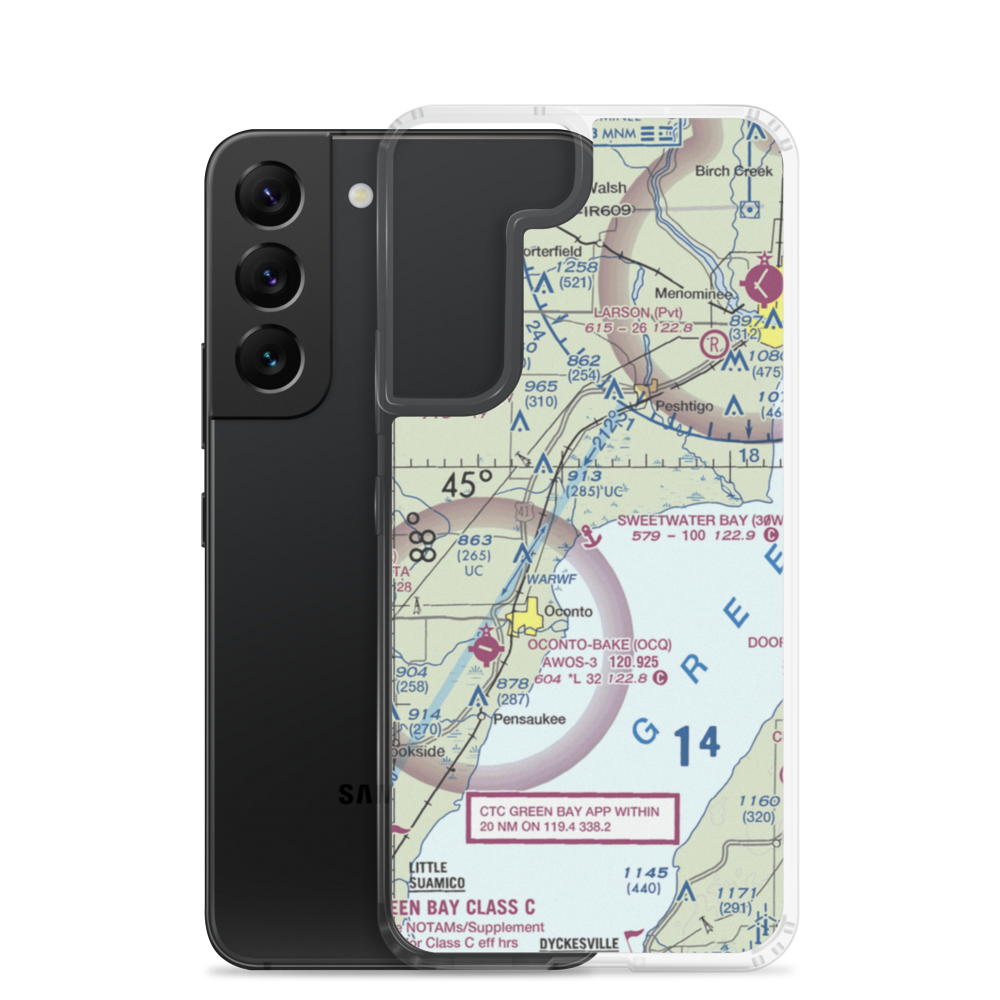 Sweetwater Bay Seaplane Base (30W) VFR Sectional Samsung Case Samsung Galaxy S22 model shown