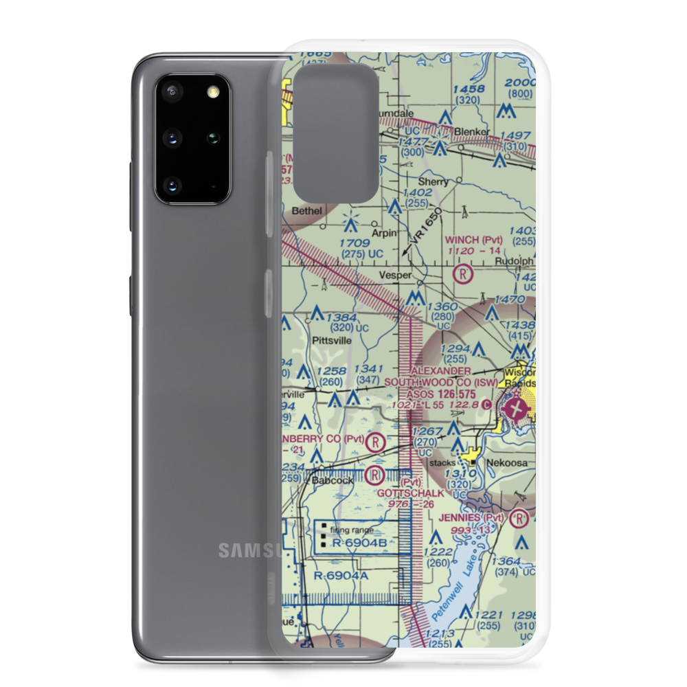Swensen Airport (4WN2) VFR Sectional Samsung Case Samsung Galaxy S20 Plus model shown