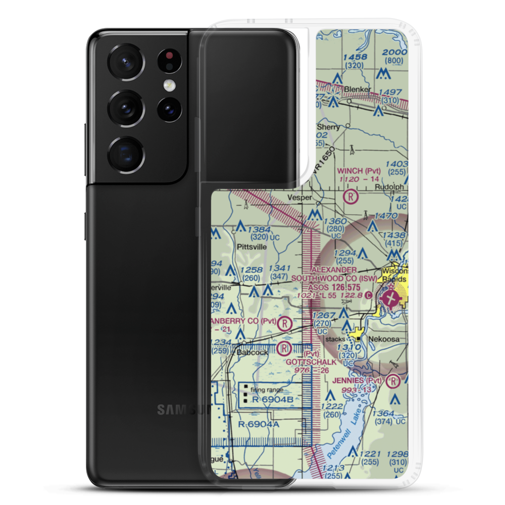 Swensen Airport (4WN2) VFR Sectional Samsung Case Samsung Galaxy S21 Ultra model shown