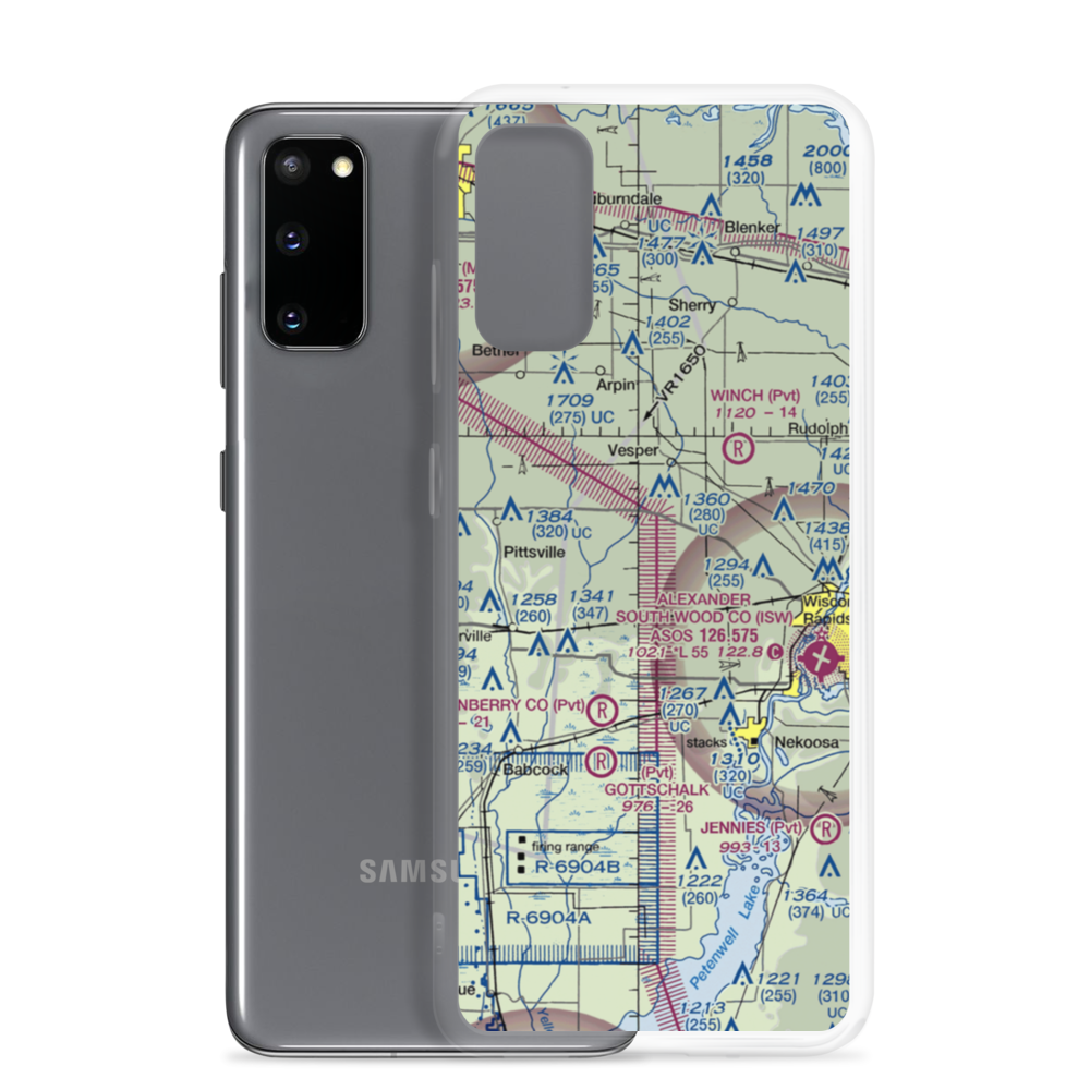 Swensen Airport (4WN2) VFR Sectional Samsung Case Samsung Galaxy S20 model shown