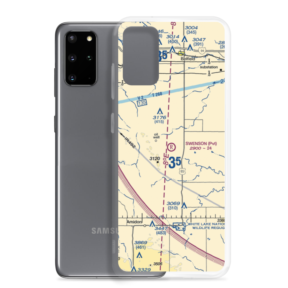 Swenson Airport (ND29) VFR Sectional Samsung Case Samsung Galaxy S20 Plus model shown