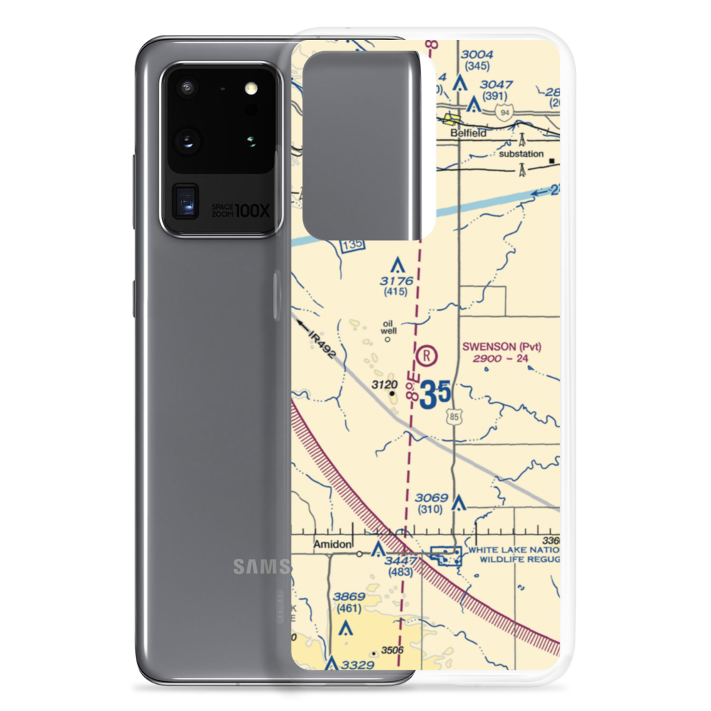 Swenson Airport (ND29) VFR Sectional Samsung Case Samsung Galaxy S20 Ultra model shown