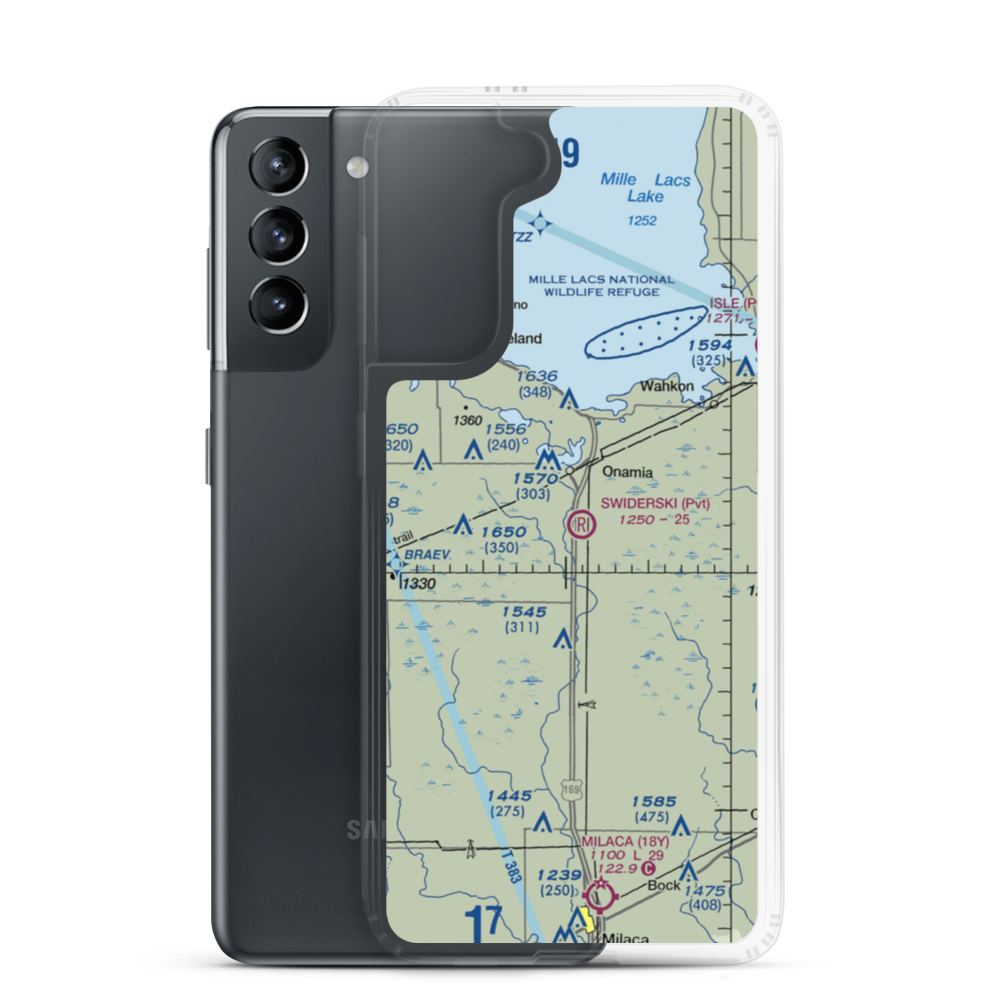 Swiderski Field (MN85) VFR Sectional Samsung Case Samsung Galaxy S21 model shown