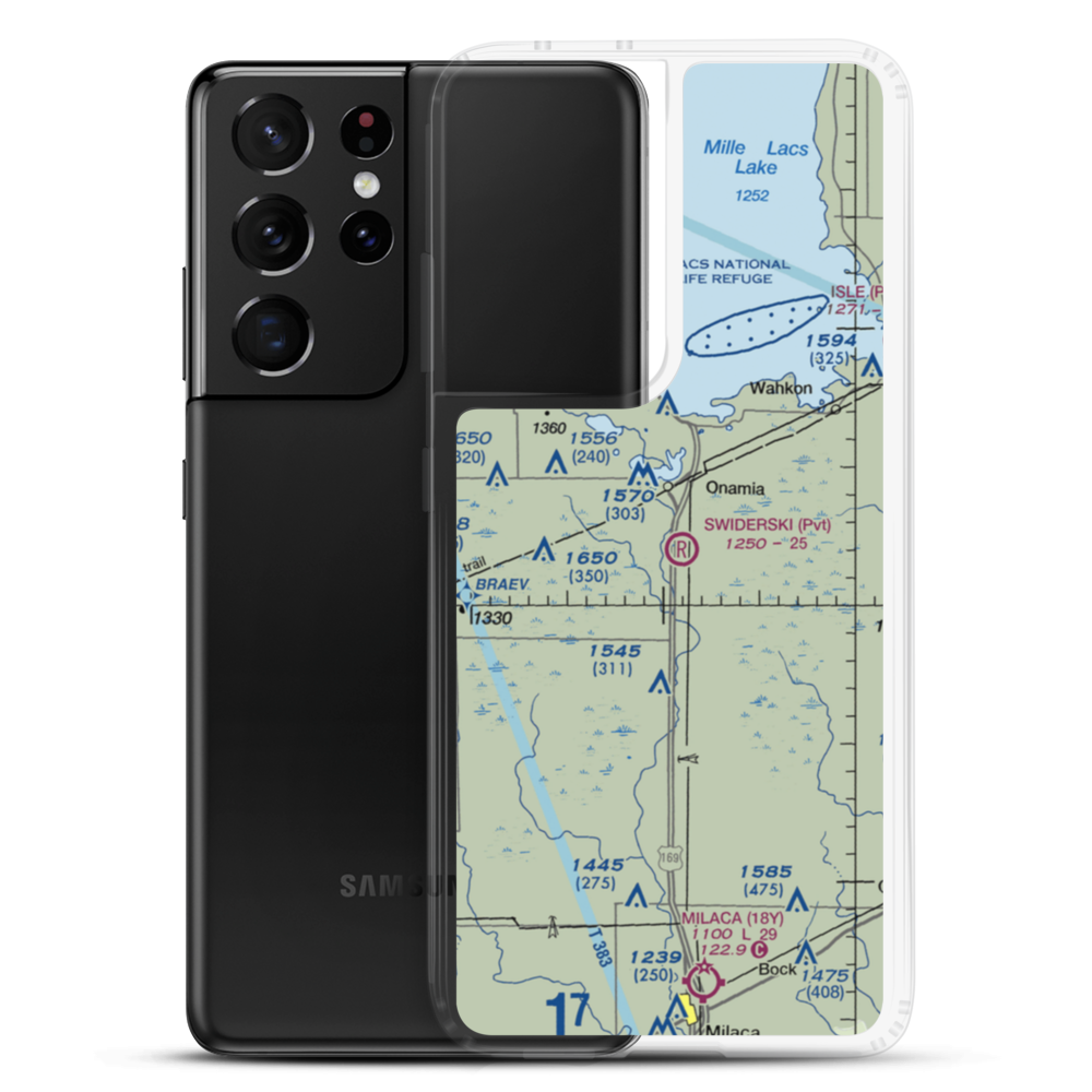 Swiderski Field (MN85) VFR Sectional Samsung Case Samsung Galaxy S21 Ultra model shown