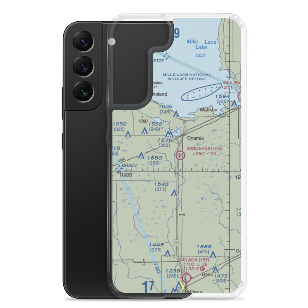 Swiderski Field (MN85) VFR Sectional Samsung Case Samsung Galaxy S22 Plus model shown