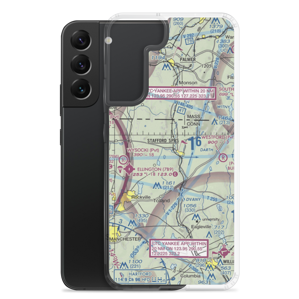 Swift Airport (CT31) VFR Sectional Samsung Case Samsung Galaxy S22 Plus model shown