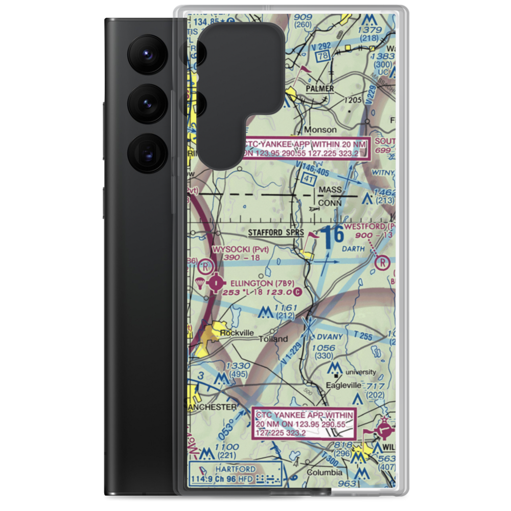 Swift Airport (CT31) VFR Sectional Samsung Case Samsung Galaxy S22 Ultra model shown
