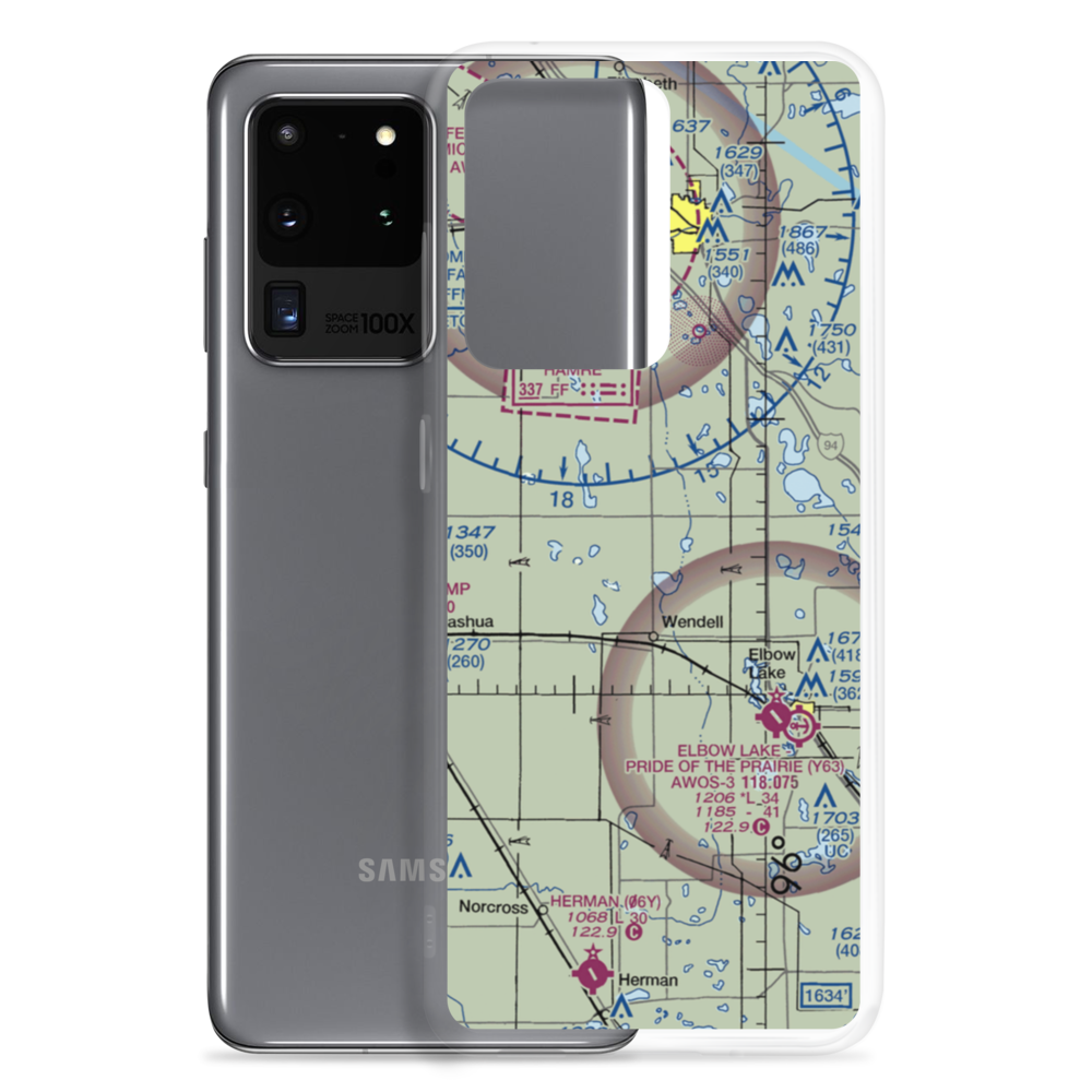Swift Private Airport (33MN) VFR Sectional Samsung Case Samsung Galaxy S20 Ultra model shown