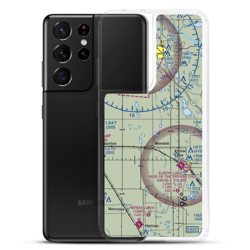 Swift Private Airport (33MN) VFR Sectional Samsung Case Samsung Galaxy S21 Ultra model shown