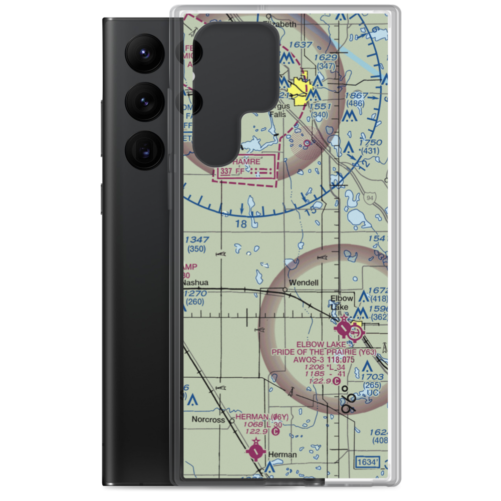 Swift Private Airport (33MN) VFR Sectional Samsung Case Samsung Galaxy S22 Ultra model shown