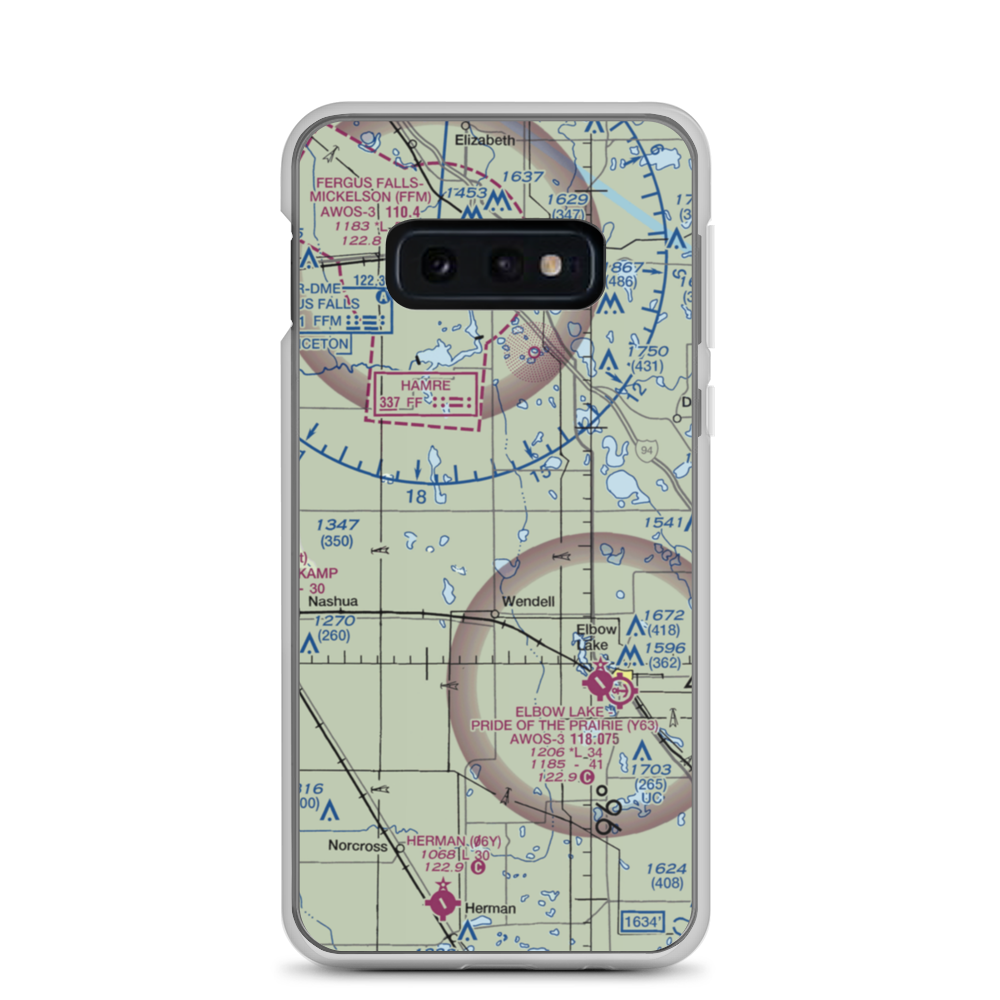 Swift Private Airport (33MN) VFR Sectional Samsung Case Samsung Galaxy S10e model shown