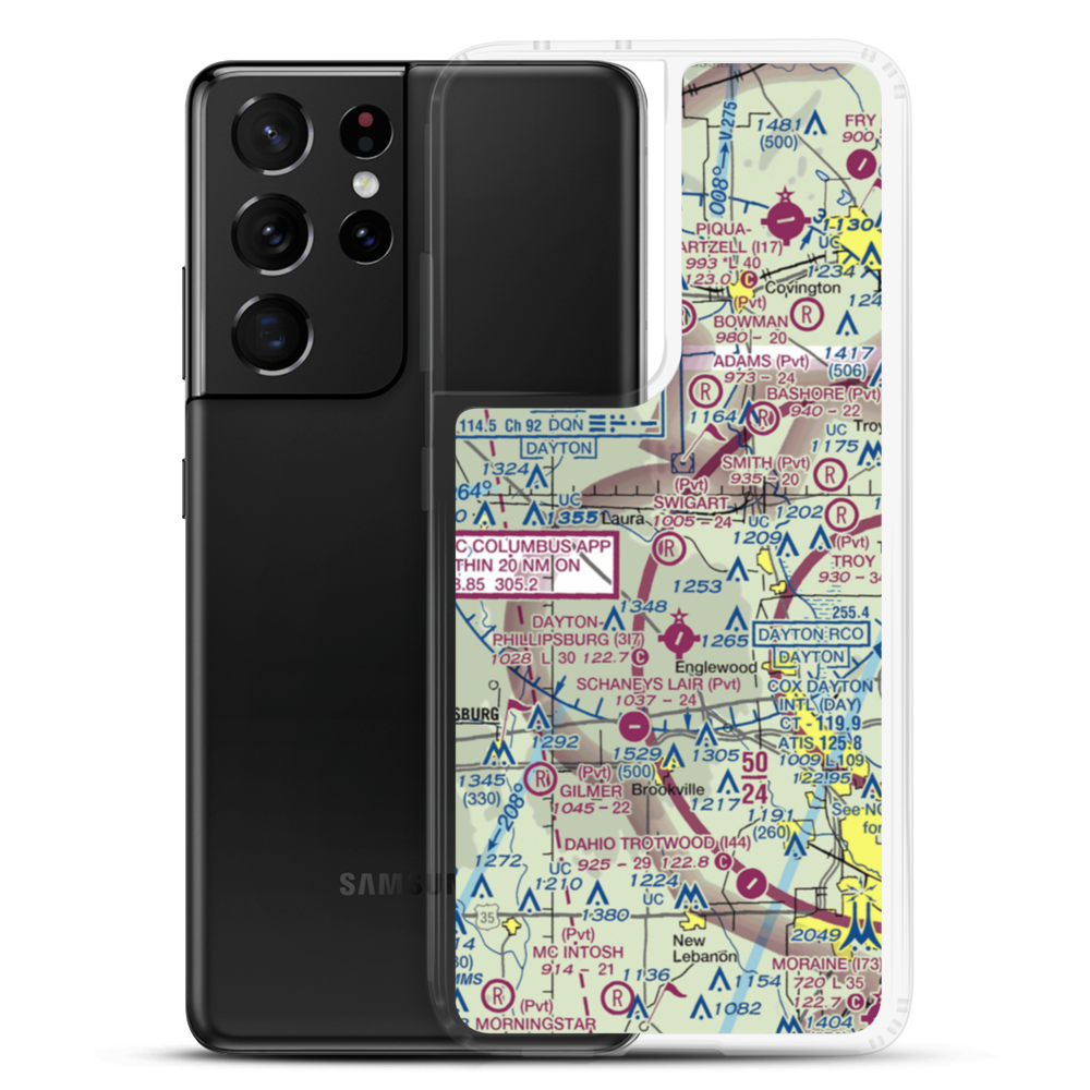 Swigart Airport (OH78) VFR Sectional Samsung Case Samsung Galaxy S21 Ultra model shown