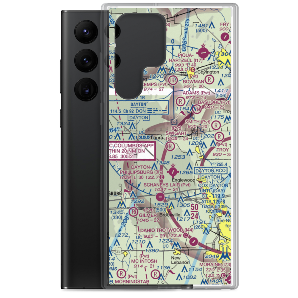 Swigart Airport (OH78) VFR Sectional Samsung Case Samsung Galaxy S22 Ultra model shown