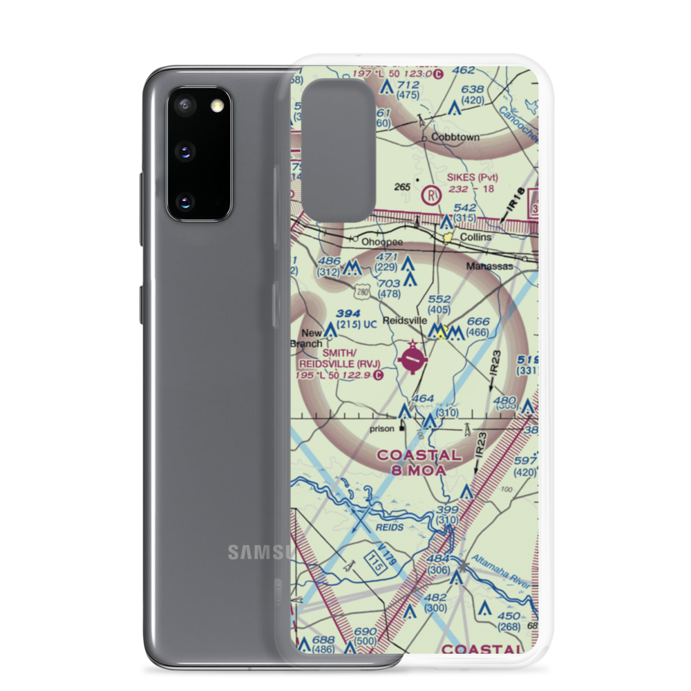 Swinton Smith Field at Reidsville Municipal Airport (RVJ) VFR Sectional Samsung Case Samsung Galaxy S20 model shown