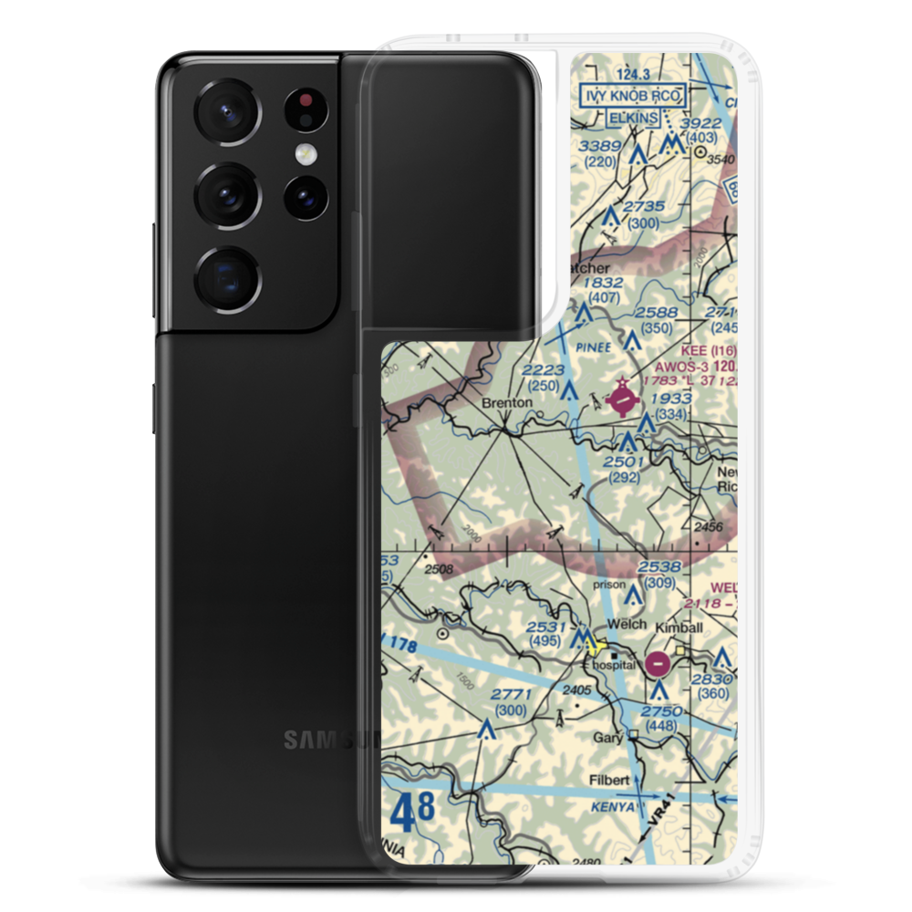 Swope Farm Airport (WV11) VFR Sectional Samsung Case Samsung Galaxy S21 Ultra model shown