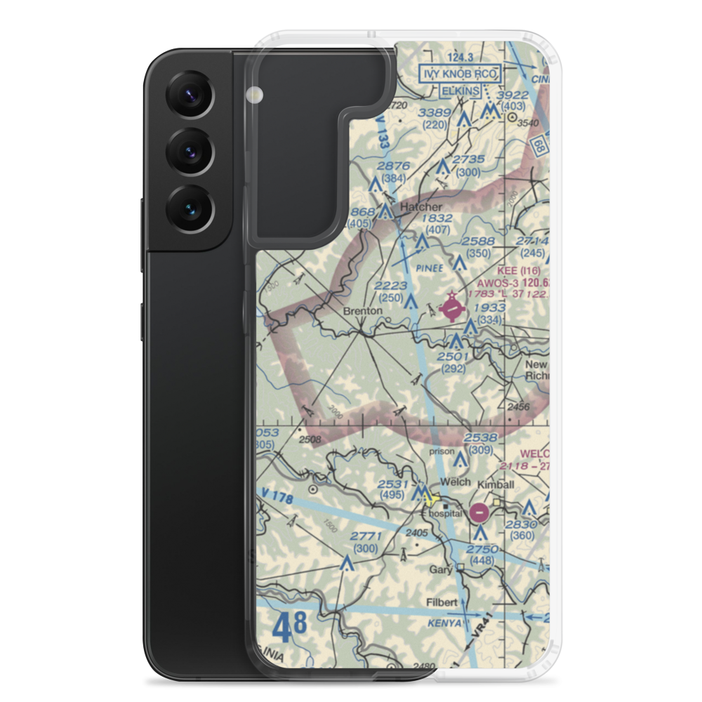 Swope Farm Airport (WV11) VFR Sectional Samsung Case Samsung Galaxy S22 Plus model shown