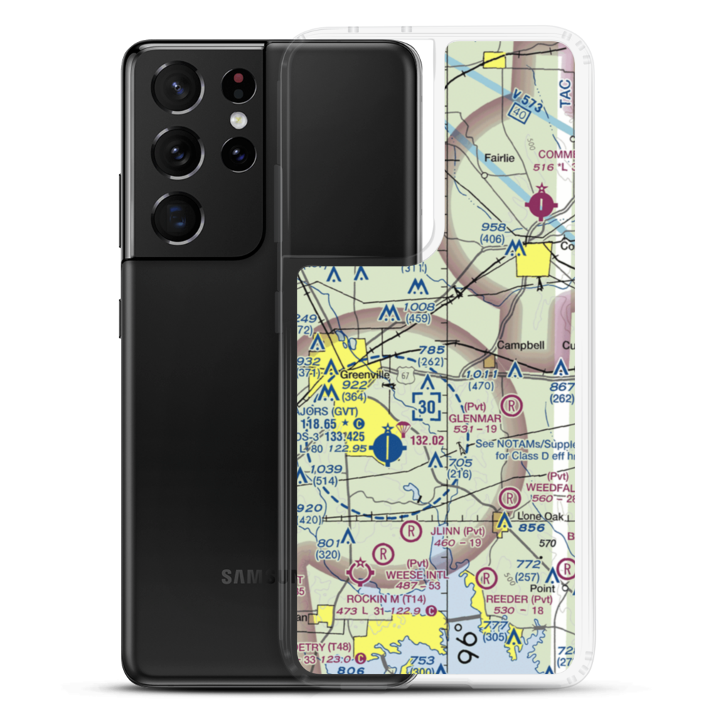 Sword's Landing Airport (77TA) VFR Sectional Samsung Case Samsung Galaxy S21 Ultra model shown