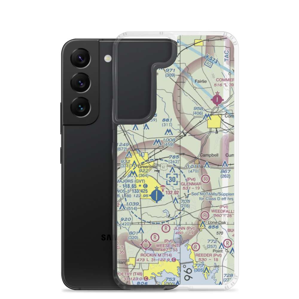 Sword's Landing Airport (77TA) VFR Sectional Samsung Case Samsung Galaxy S22 model shown