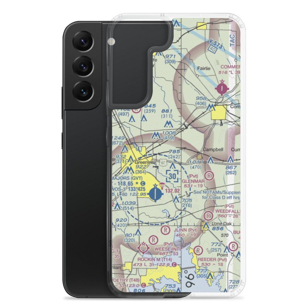 Sword's Landing Airport (77TA) VFR Sectional Samsung Case Samsung Galaxy S22 Plus model shown
