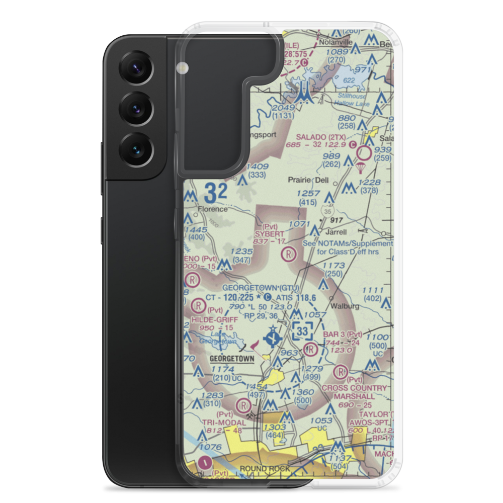 Sybert Farm Airport (40TE) VFR Sectional Samsung Case Samsung Galaxy S22 Plus model shown