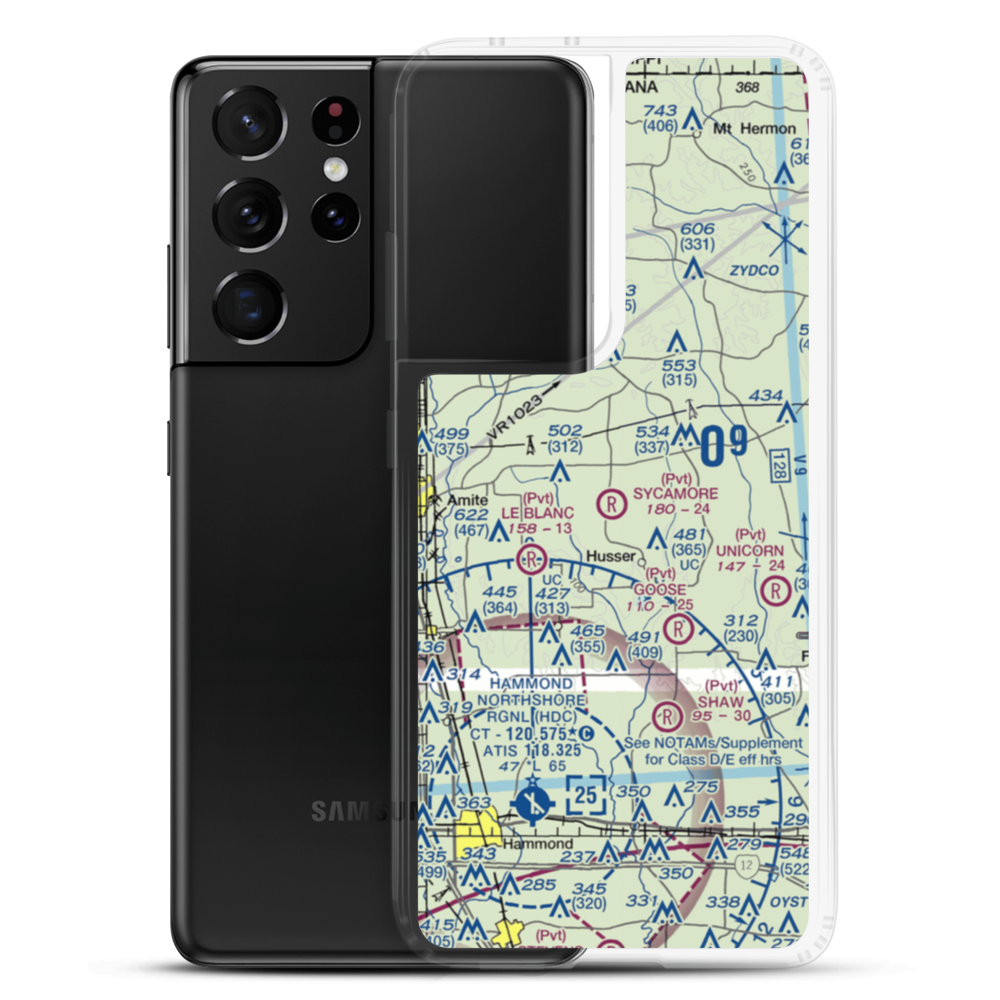 Sycamore Airport (LA79) VFR Sectional Samsung Case Samsung Galaxy S21 Ultra model shown