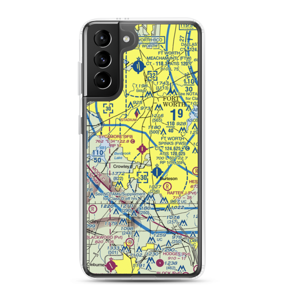 Sycamore Strip (9F9) VFR Sectional Samsung Case Samsung Galaxy S21 Plus model shown
