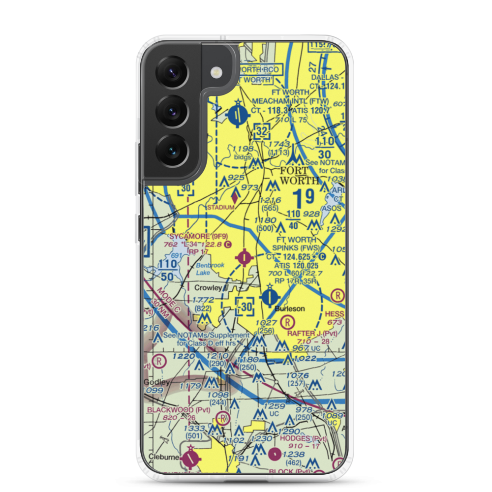 Sycamore Strip (9F9) VFR Sectional Samsung Case Samsung Galaxy S22 Plus model shown