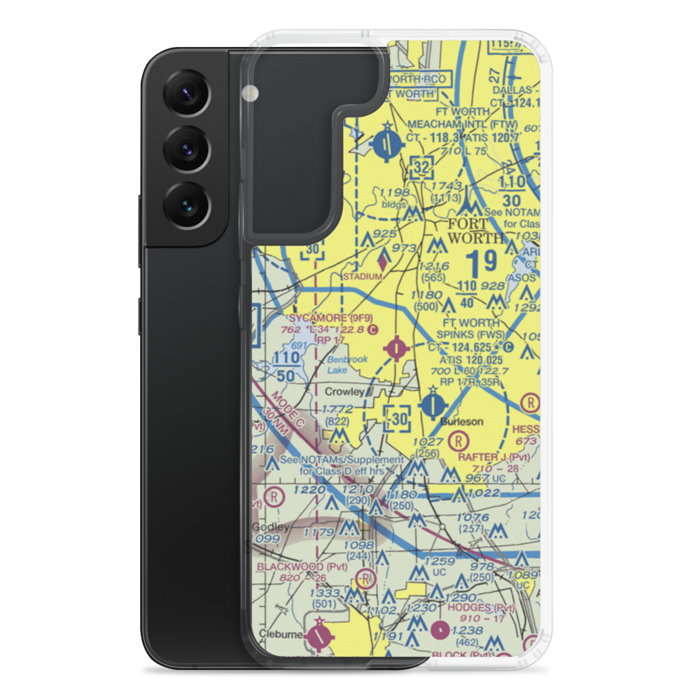 Sycamore Strip (9F9) VFR Sectional Samsung Case Samsung Galaxy S22 Plus model shown