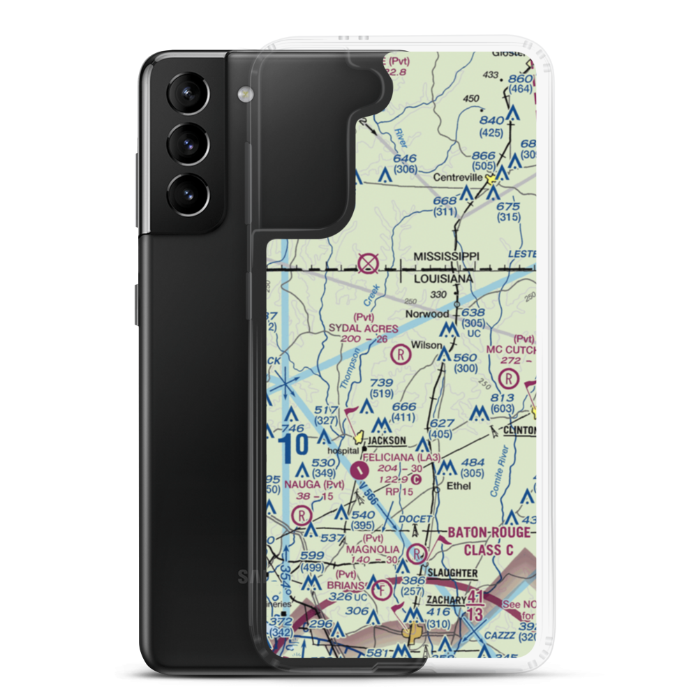 Sydal Acres Airport (58LA) VFR Sectional Samsung Case Samsung Galaxy S21 Plus model shown