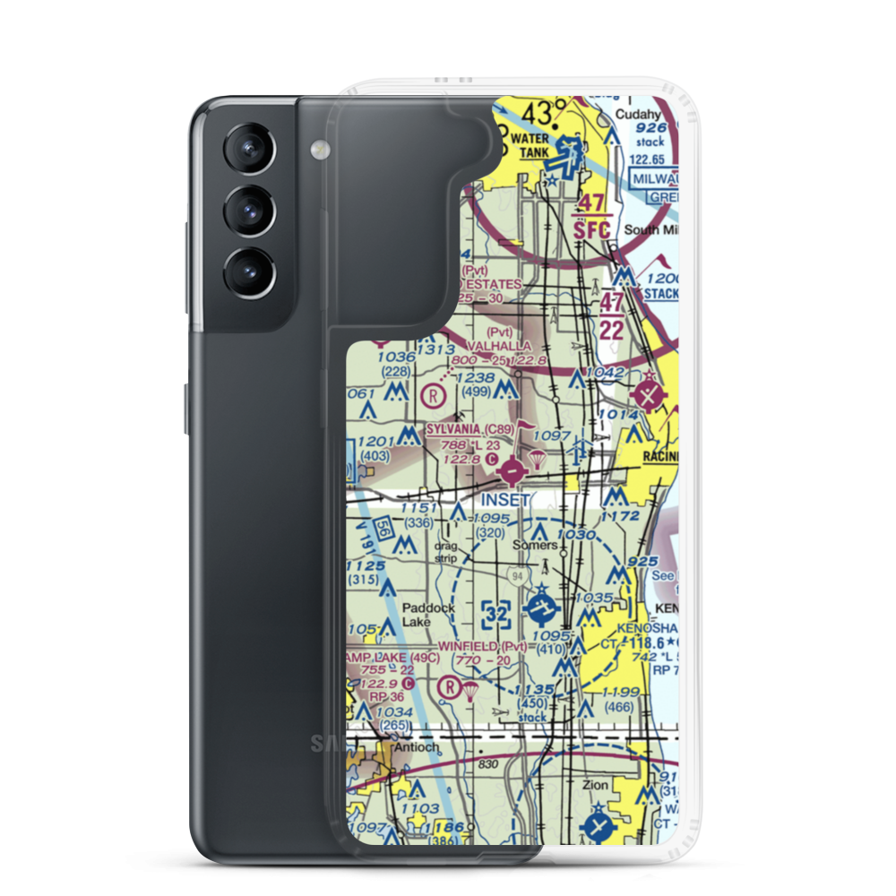 Sylvania Airport (C89) VFR Sectional Samsung Case Samsung Galaxy S21 model shown