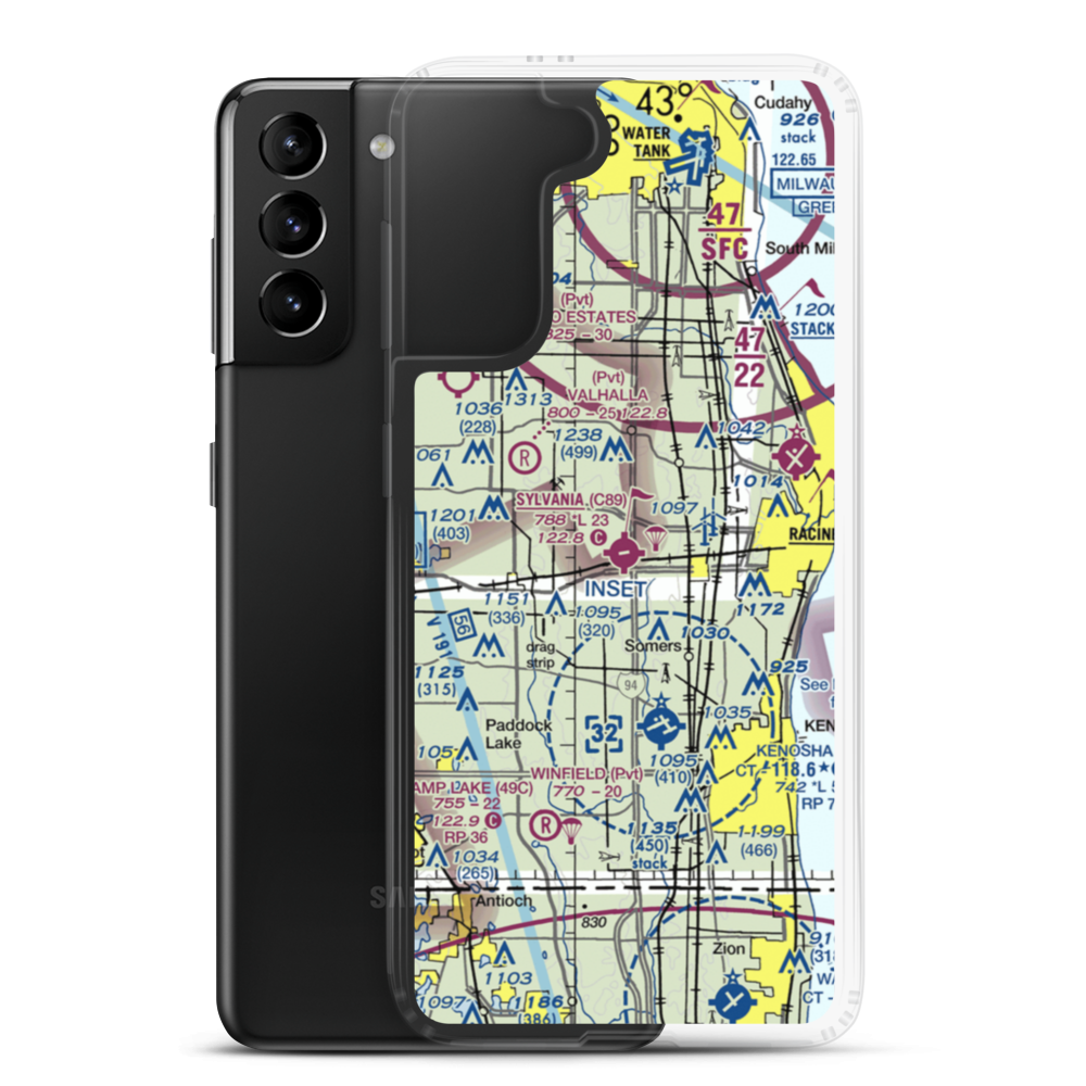 Sylvania Airport (C89) VFR Sectional Samsung Case Samsung Galaxy S21 Plus model shown