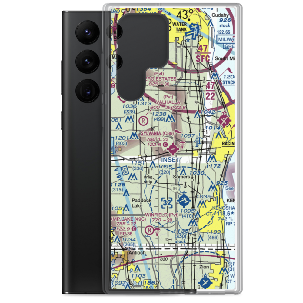 Sylvania Airport (C89) VFR Sectional Samsung Case Samsung Galaxy S22 Ultra model shown