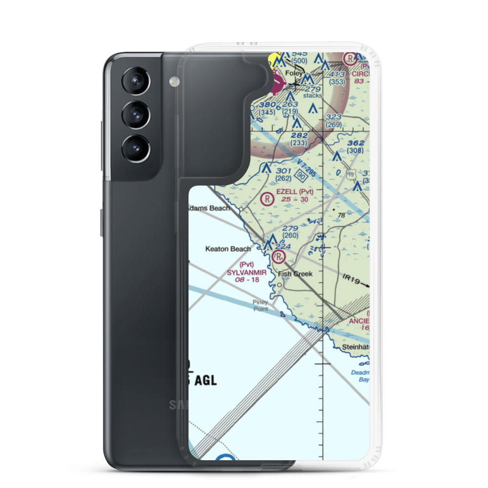 Sylvanmir Farms Airport (6FL4) VFR Sectional Samsung Case Samsung Galaxy S21 model shown