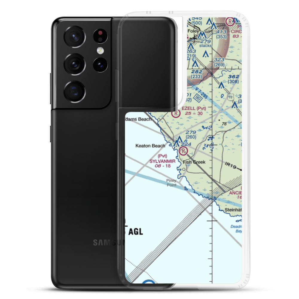 Sylvanmir Farms Airport (6FL4) VFR Sectional Samsung Case Samsung Galaxy S21 Ultra model shown