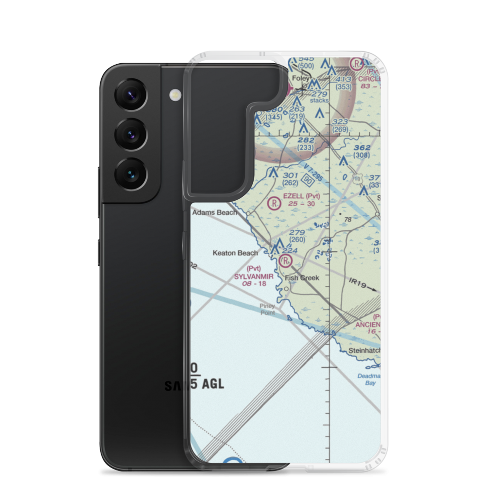 Sylvanmir Farms Airport (6FL4) VFR Sectional Samsung Case Samsung Galaxy S22 model shown